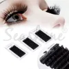 Sjötine 1 bricka Ryska volymen Lashes Extensions J B C D L CURL 0.05mm Individual Lashes Extensions Naturliga mjuka ögonfransar förlängningar