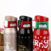 Weihnachten Edelstahl-Cup Vakuum-Isolations-Kolben Thermos Tumbler tragbare Cups Weihnachten Neujahr Geschenk Parteibevorzugung Wasserflasche LXL269-1