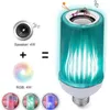 New Style RGB+Mixed White LED Music Lamp with Updated Remote Control-Superior Stereo Sound Bluetooth Bulb Speaker,Upside-Down Light