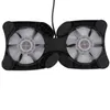 Draagbare Slanke Smart Laptop Koeling Pad USB Fan 2 Fans Cooler Plug Spelen voor Notebook PC Laptop Computer Randapparatuur Zwart