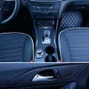 Autocollants pour Infiniti Q30 QX30 20152018 panneau de commande Central intérieur poignée de porte autocollants en Fiber de carbone décalcomanies accessoire de style de voiture