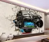 Papel pintado de foto personalizado 3d3D pared rota tridimensional fuera del coche sala de estar dormitorio Fondo decoración de pared papel tapiz