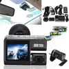 Бесплатная доставка двойной объектив автомобильный видеорегистратор камеры I1000 Full HD 1080P 2.0 " ЖК-дисплей тире Cam + 8 ИК-LED ночного видения H. 264 вращающийся объектив видеомагнитофон
