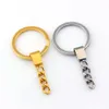 30Pcs /Lots KeyChains & Key Rings Antique silver Color/ gold 6.2cm x3 cm(2 4/8" x1 1/8") DIY Jewelry Findings Accessories for car Keys Travel Protection