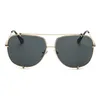 Luksusowo -Mishion Overized Pilot Sunglasses Women Uv400 Retro Designer Big Rame Słońce dla kobiet Eyewear3787165