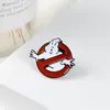 Ghostbusters émail broche blanc fantôme Badge broche sac vêtements épinglette dessin animé amusant film bijoux cadeau pour les fans amis