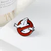 Caça-fantasmas Esmalte Alfinete Fantasma Branco Distintivo Broche Saco Roupas Alfinete de Lapela Desenhos Animados Diversão Filme Jóias Presente para fãs Amigos