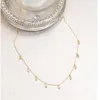 New Rhinestone Jewelry Circle Short Necklace Fashion Trendy Handmade Link Chain Choker Necklace Gift For Women Girls Gold Silver C334v