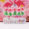5pcs Karikatür Unicorn / Flamingo Mumlar doğum günü partisi Bebek Çocuk Parti Kek Mumlar Unicorn Parti DIY Kek Dekorasyon