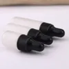 50pcs/lot 1ml 2ml 3ml 5ml Clear Glass Dropper bottle Mini Frosted Glass essential Oil bottle with hose vials