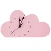 Wall Clocks Wooden Clock Swan Crown Cloud Mute INS Nordic Kids Room Decorations Hanging Ornaments Nursery Home Decor1