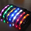 Nylon LED Pet Dog Collar Night Safety Blinkande Glödande Krage Halsband Hund Hund Hundar Lysande Kretsar Djurprodukter