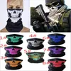 unisex Halloween Cosplay Bicicletta Sci Teschio Mezza maschera Fantasma Sciarpa Bandana Scaldacollo Fascia per capelli Magico Turbante passamontagna DA373