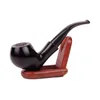 2020 Ebony Pipe Hand Free Black Sandalwood Pipe Bend-Handle Rookmond