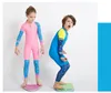 Kinder Langarm Lycra Neoprenanzug Kinder Einteiliger Badeanzug Schwimmen Tauchanzug Jungen Mädchen Badeanzug Kind Surfen Bootfahren Strand