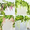 Wisteria Bröllopsinredning Konstgjorda dekorativa blommor Garlands för festliga partibröllop Hemleveranser Multicolor 110cm / 75cm A-874