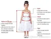 Ball Gown Princess Flower Girls Dresses Appliques with Beaded Stunning Cute Girls First Communion Dress White 252D