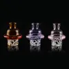 Perfect Spin carb cap Glass Cyclone Riptide bubble Clear purple pink brown caps for Hookahs 25mm Quartz Banger Nails dab rig Water bong