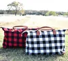 Christmas Large Red Buffalo Check Handbag Red And White Plaid Design beach bag canvas handbag Mummy Bags