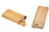 Piroga in legno fatta a mano con scavatrice One Hitter Pipe Pipa in vetro Filtri per sigarette Pipe Pipe in legno Piroga Contenitore per scatole di immagazzinaggio