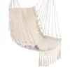 Nordic Style White Hängmatta Utomhus Inomhus Trädgårds sovsal Sovrum Hängande stol för barn Vuxen Swinging Home Safety Hängmatta
