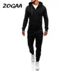 ZOGAA 2020 hommes survêtement ensemble deux pièces hauts et pantalons ensembles vêtements de sport décontractés survêtement hommes survêtements pour tenues