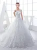 2020 Vintage fuori dalla spalla appliques abito da ballo in pizzo abito da sposa illusione collo corte strascico abiti da sposa abiti da noiva