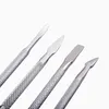 Stainless Steel Double Ended Nail Pusher Spoon Romover Cuticle Manicure Pedicure Nail Cleaner Tools Cuticle Pusher for Nail