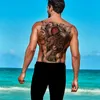 Grote grote Tijdelijke Tattoo Dragon Buddha Tijger Decal Fashion Big Full Back Borst Waterdichte Body Art Tattoo Transfer Paper Sticker Design 3D