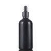 Cheap Price 10ml 15ml 20ml 30ml 50ml 100ml Black Glass Bottles Empty Oil Dropper Bottles With Black Cap On Sale