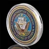 5pcs Desafio militar Coin Craft American Departamento de Exército da Marinha 1 oz Artesanato de metal banhado a ouro WCAPSULE3329862