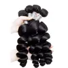 300g Lös våg Obehandlad Virgin Human Hair Weave Naturlig Svart Färg 10-28inch, Gratis DHL