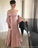 Noble Satin Poet Mother of the Bride Dresses Bell Sleeves Formal Occasion Dress Evening Gown Plus Size