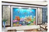 Personalizado 3D foto mural papel de parede Mundo Subaquático Coral Reef Underwater Peixe HD Sala de estar TV Fundo Papel De Parede para paredes 3d