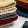 Unisex Kış Nervürlü Örme Kelepçeli Kısa Kavun Kap Düz Renk Takke Baggy Retro Kayak Balıkçı Docker Bere Şapka Hımbıl