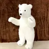 Dorimytrader Pop Gerçekçi Hayvan Polar Bear Peluş Oyuncak Güzel Dolması Anime Beyaz Ayılar Bebek Hediye Çocuk Dekorasyon için 28 inç 70 cm DY61241