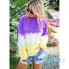 Fashion-Women Rainbow Hoodie Moda 2019 New Arrival Jesień Luksusowe Bluzy Casual Gradient Kolor Kobiet Plus Size Topy Ubrania Rozmiar S-5XL