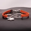 Líder do elogio chifre Braceletes desejo infinito Amor Velvet Rope Enrole Bangle For Men Jóias Sports dom de luxo mulheres