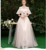 Brautjungfernkleid im neuen Stil, dickeres rosafarbenes Mädchen-Schwestern-Gruppenkleid, Hochzeit, Brautjungfernkleid, Winter, langer Stil