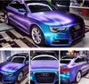 Chameleon Pearl Matt Metallic Purple Blue Vinyl Car Wrap Foil med Air Release Chameleon Car Sticker Decal