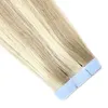 Russische haartape haarverlenging 25 gram stuks 40 stuks slot kan een jaar meegaan virgin cuticula uitgelijnd tape in hair extensions5235824