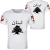 Libanon t shirt diy anpassat namn nummer lbn t-shirt nation flagga lb republik arabiska arabiska libanesiska land tryck po kläder2603