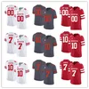 Custom NCAA Houston Cougars College Football Något Nummer Namn Red White Gray # 7 Case Keenum 10 ed Oliver 4 d'Eriq King Uh Jersey sys