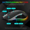 Imice X6 High Configuration USB Wired Gaming Mouse Gamer 6400 DPI Myszy optyczne do laptopa PC gry Akumulator myszy