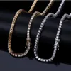 アメリカンホットスタイルのヒップホップアクセサリーテニスチェーン鎖骨チェーン単列3mmメンズネックレス