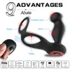 Vibrerande prostata Massager med Penis Sleeve Ring Remote Vibrator Sexleksaker för män Onani G Spot Stimulation Anal Sex Toy Y191028