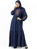 9325 Nouveau Moyen-Orient grande robes femmes de taille brodé robe casual arabe plissée à manches longues musulmane conservatrice voyage Dubaï