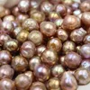 Wholesale 12mm Holeless Loose Beads Edison Pear DIY beads Unusual Natural Cultured Freshwater Pearl Purple Baroque Edison Natural Big Pearl