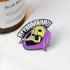 MYYAAAHHHH!! Enamel Pin Long tongue Death badge brooch Lapel pin Jeans bag Shirt Collar Punk Skeleton Jewelry Gift for Friends