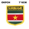 Ferro do bordado da bandeira de Sri Lanka em emblemas dos remendos do bordado do remendo para a roupa PT0163-S